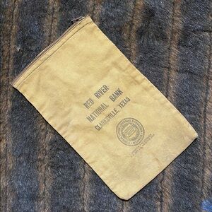 Vintage Yellow Bank Pouch